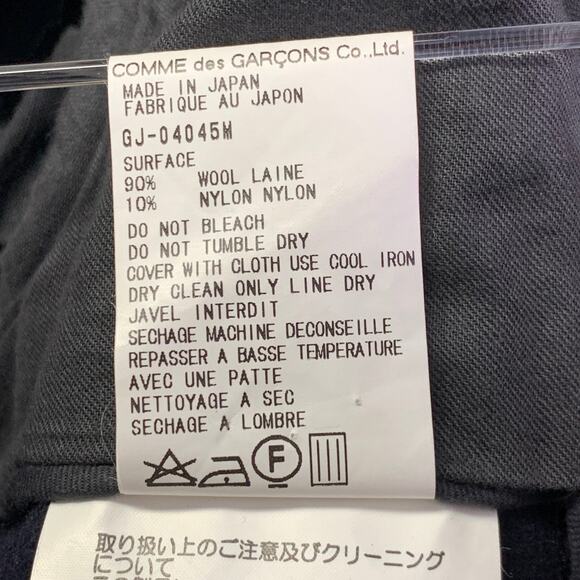 M Navy Wool Blend Unstructured Shawl Collar Open Front Jacket - Picture 7 of 7